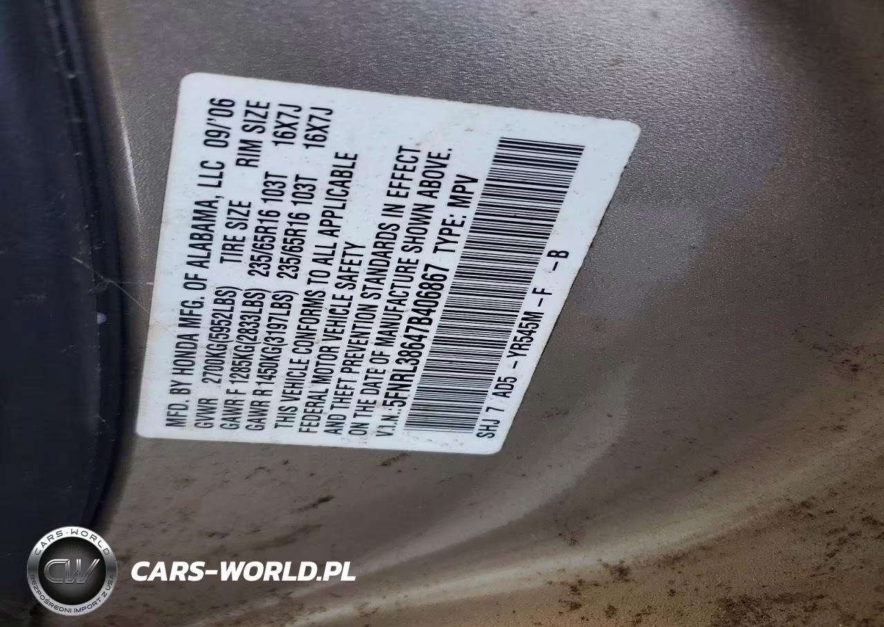 2007 Honda Odyssey Exl VIN:5FNRL38647B406867 - 12
