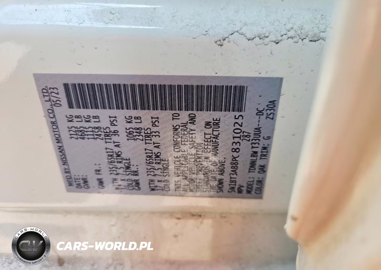 2023 Nissan Rogue S VIN:5N1BT3AB8PC831025 - 14