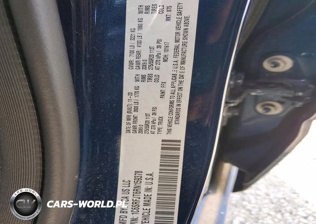 2024 Ram 1500 Laramie VIN:1C6SRFJT6RN159378 - 12