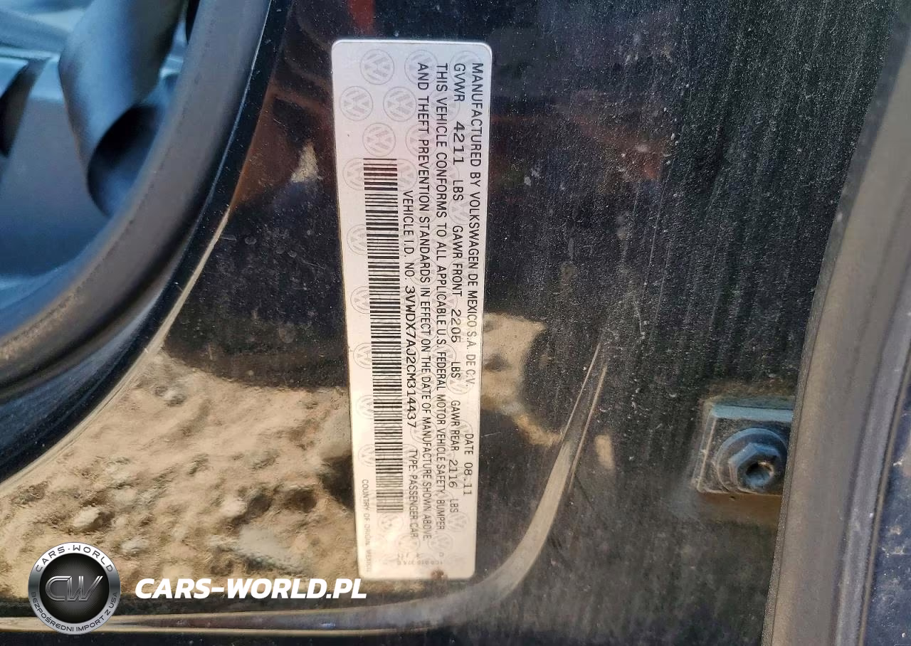 2012 Volkswagen Jetta Se VIN:3VWDX7AJ2CM314437 - 12