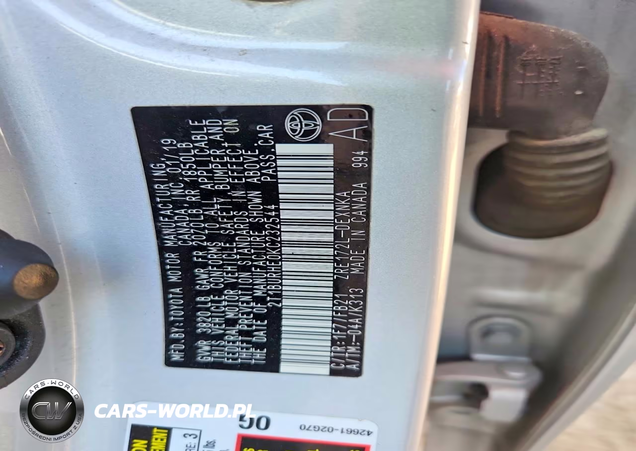 2019 Toyota Corolla Le VIN:2T1BURHE0KC232544 - 12
