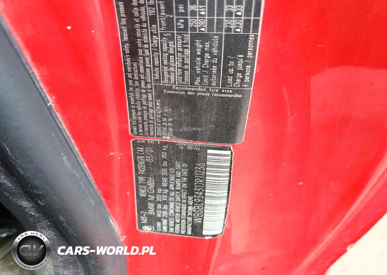 2001 BMW M3 Ci VIN:WBSBL93431JR11236 - 12