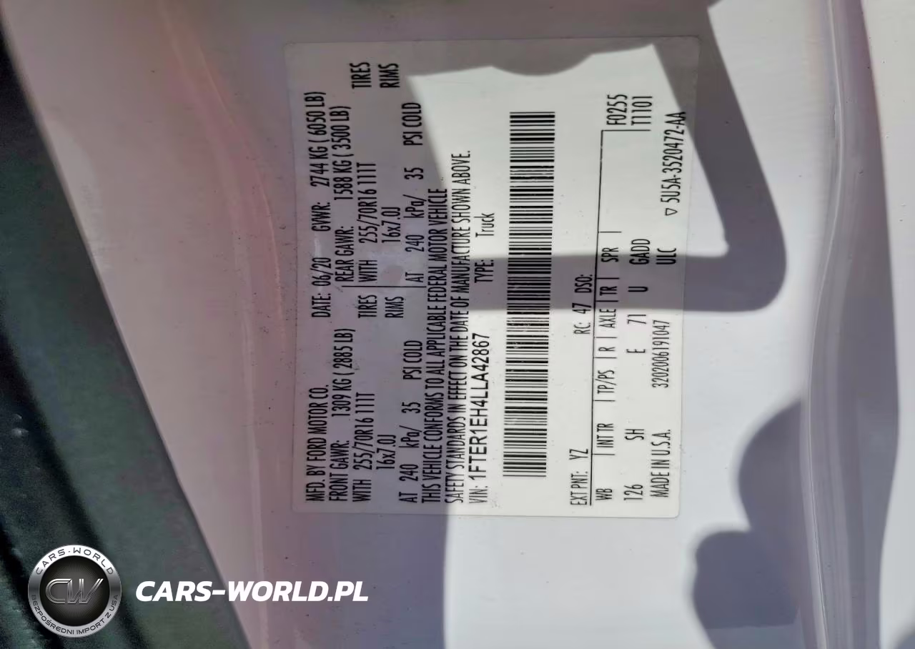 2020 Ford Ranger Xl VIN:1FTER1EH4LLA42867 - 12