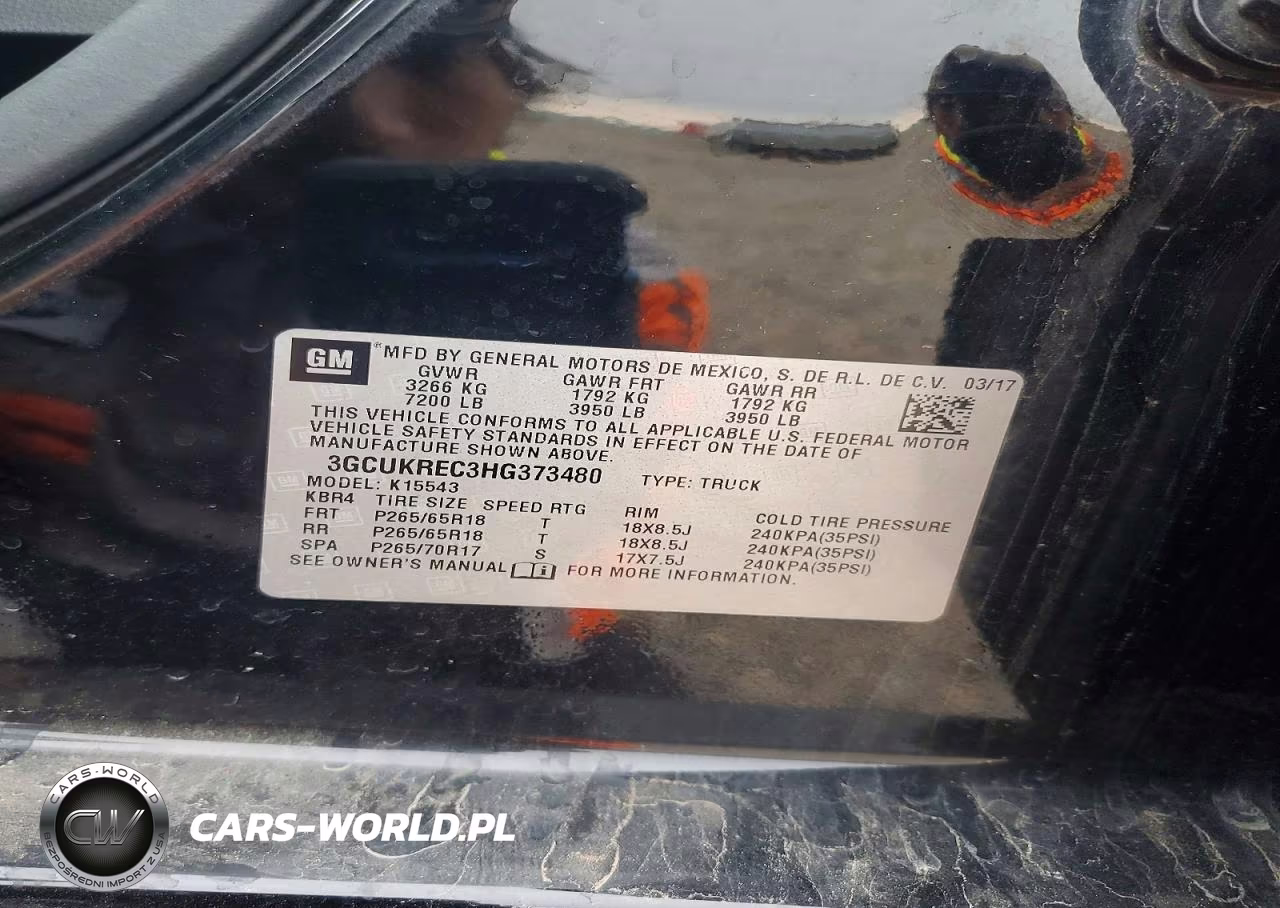 2017 Chevrolet Silverado K1500 Lt VIN:3GCUKREC3HG373480 - 12