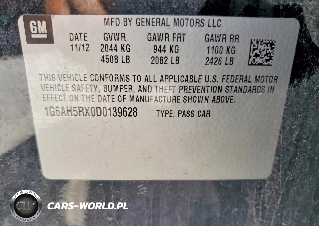 2013 Cadillac Ats Luxury VIN:1G6AH5RX0D0139628 - 12