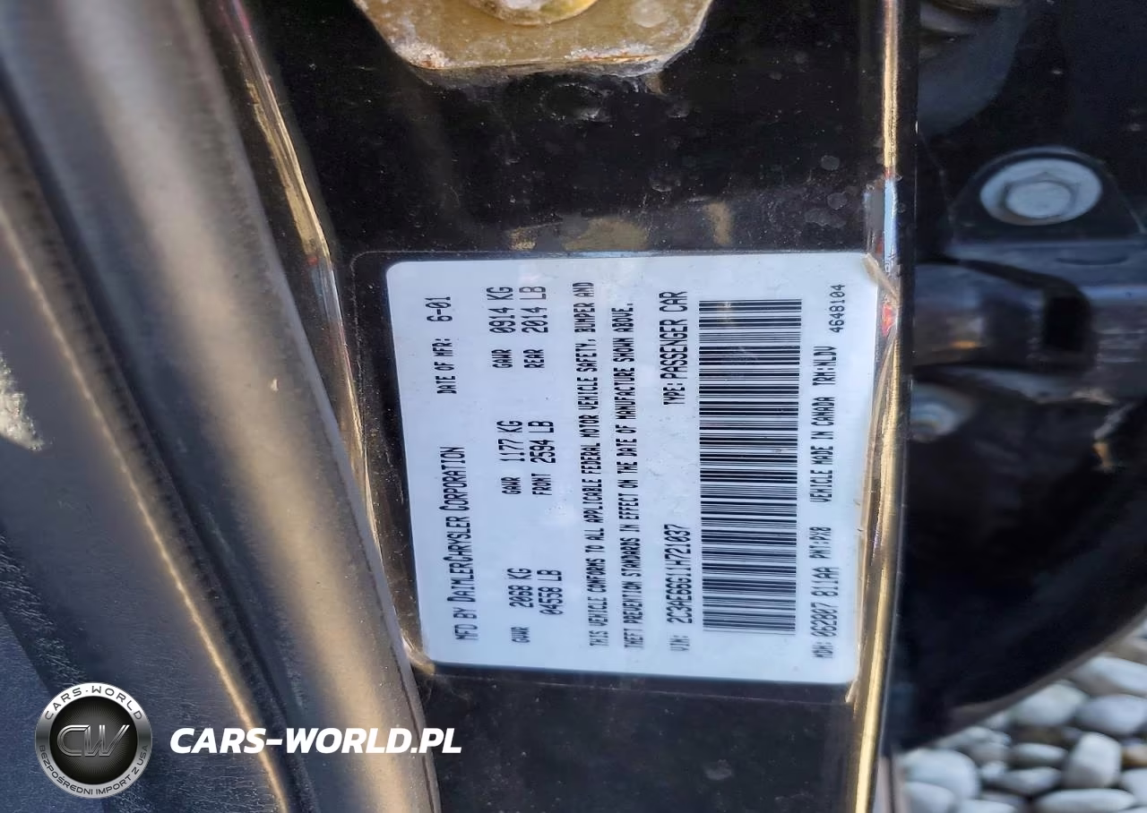 2001 Chrysler 300M VIN:2C3AE66G11H721037 - 12