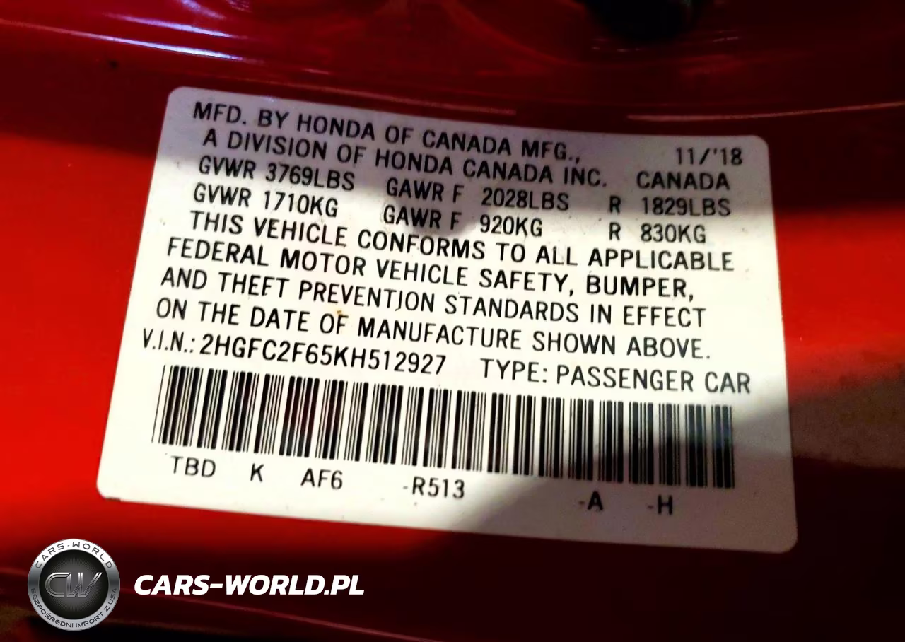 2019 Honda Civic Lx VIN:2HGFC2F65KH512927 - 12