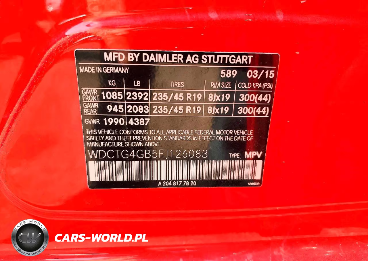 2015 Mercedes-Benz Gla 250 4Matic VIN:WDCTG4GB5FJ126083 - 12