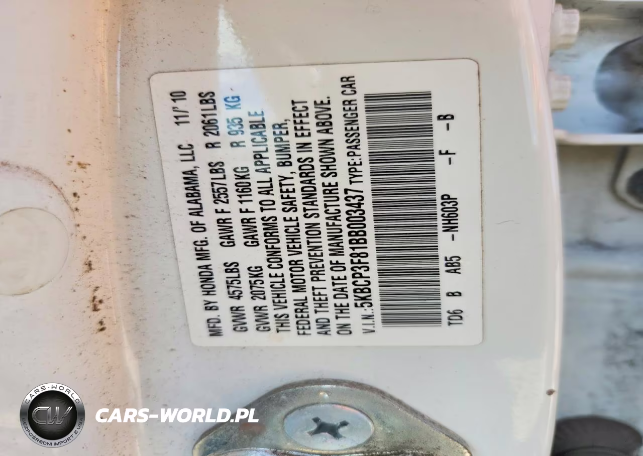 2011 Honda Accord Exl VIN:5KBCP3F81BB003437 - 12