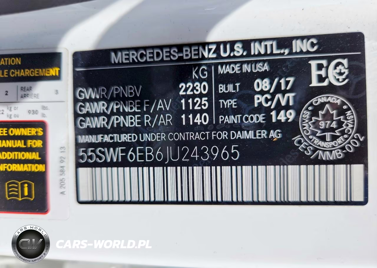 2018 Mercedes-Benz C 43 4Matic Amg VIN:55SWF6EB6JU243965 - 12
