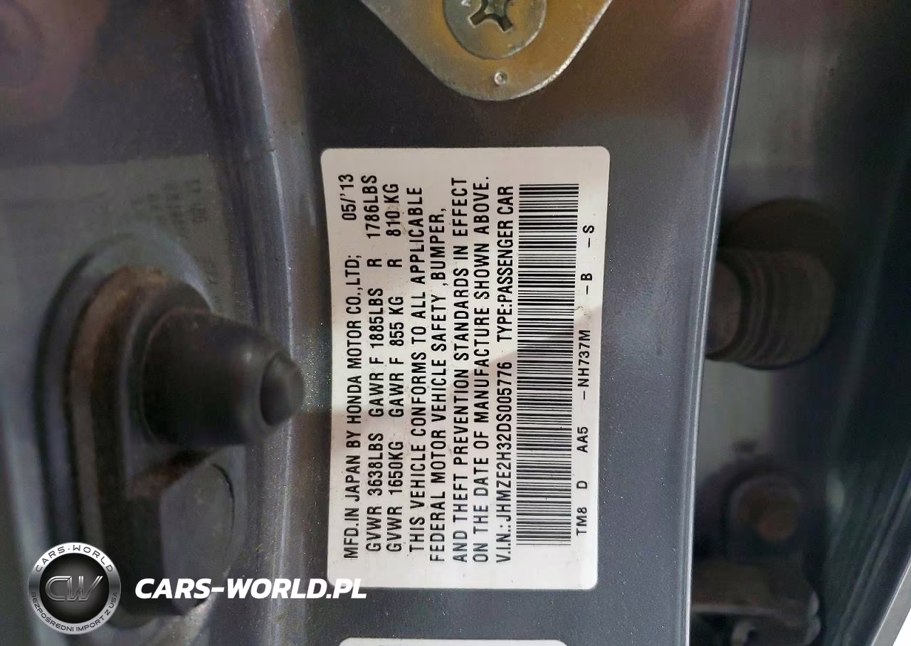 2013 Honda Insight VIN:JHMZE2H32DS005776 - 12