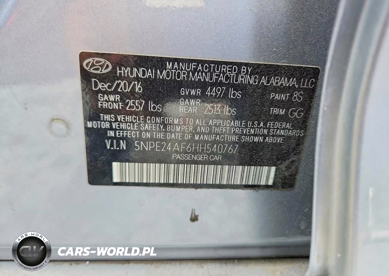 2017 Hyundai Sonata Se VIN:5NPE24AF6HH540767 - 12