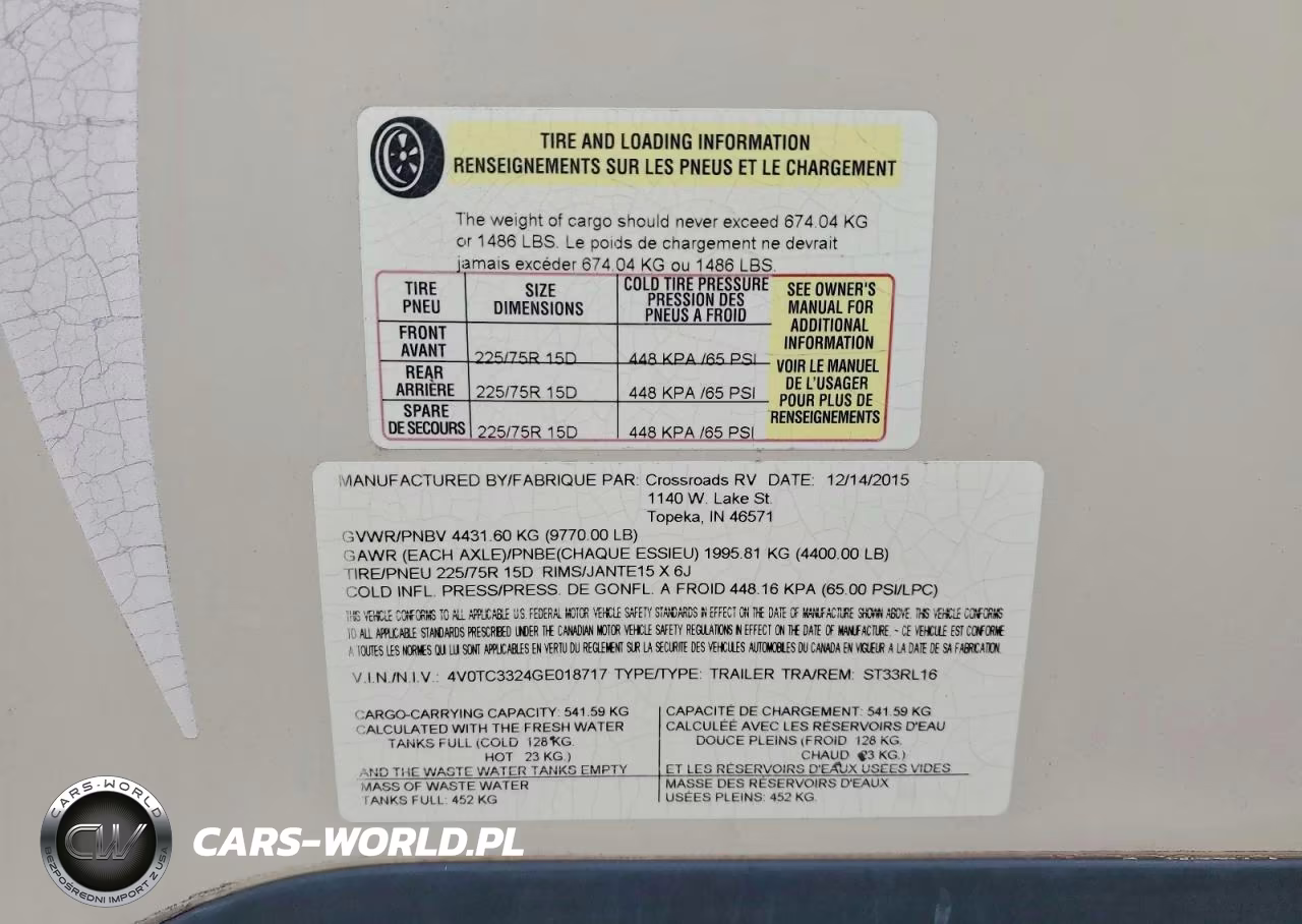 2016 Crossroads Sunset Trail Camper VIN:4V0TC3324GE018717 - 10