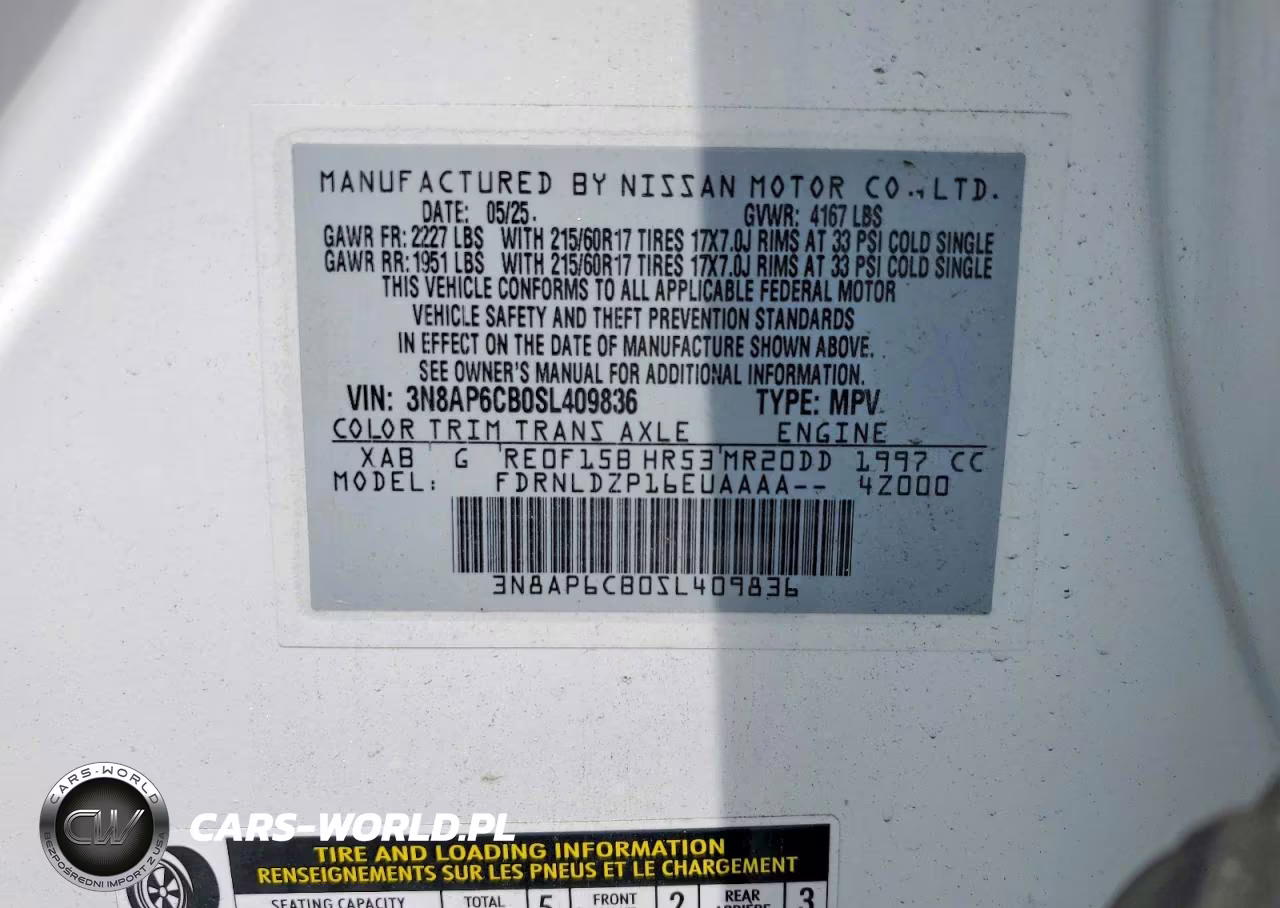 2025 Nissan Kicks Sv VIN:3N8AP6CB0SL409836 - 14