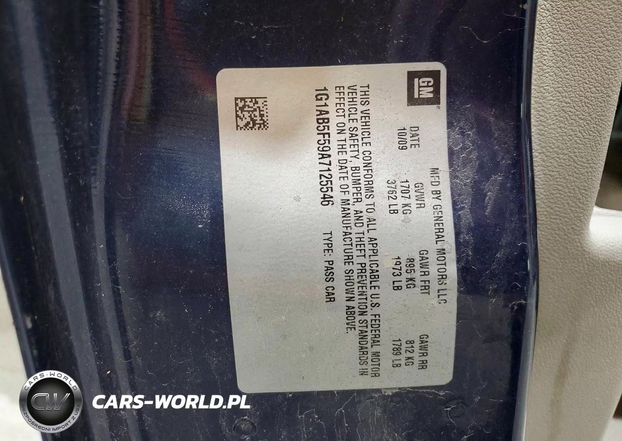2010 Chevrolet Cobalt Ls VIN:1G1AB5F59A7125546 - 12