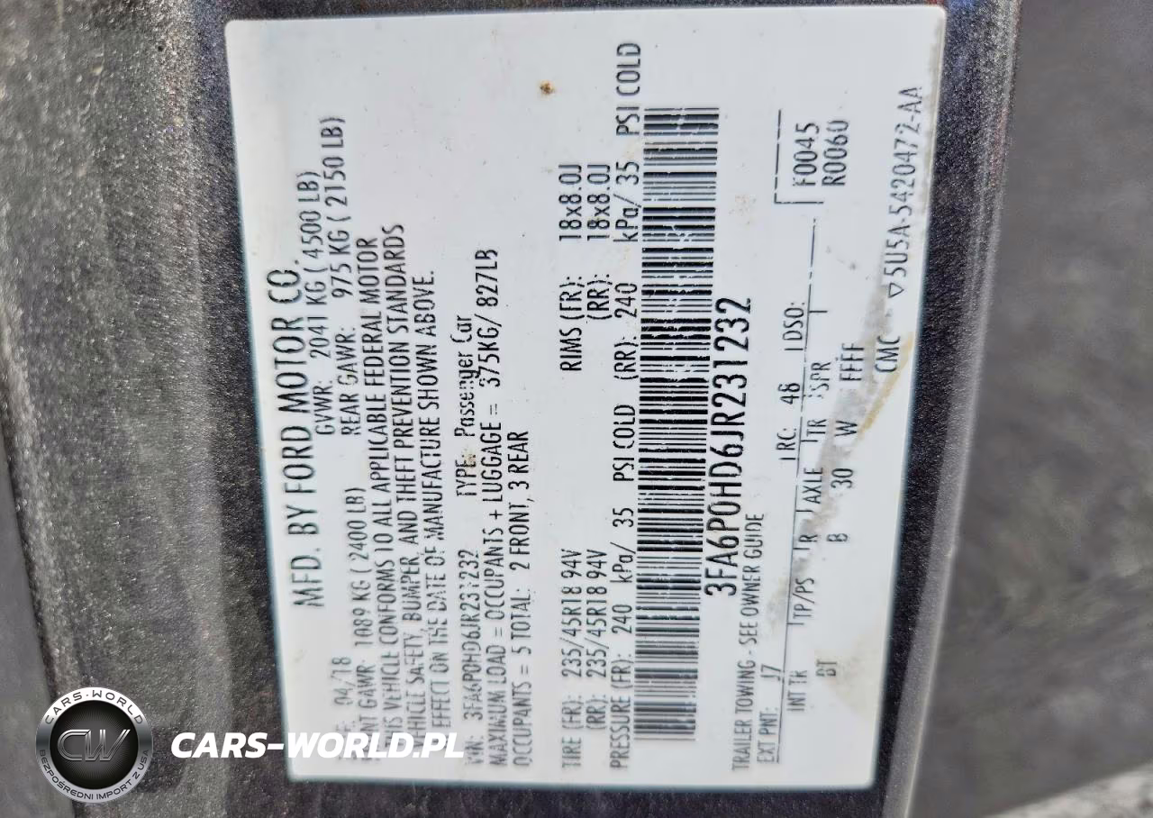 2018 Ford Fusion Se VIN:3FA6P0HD6JR231232 - 12