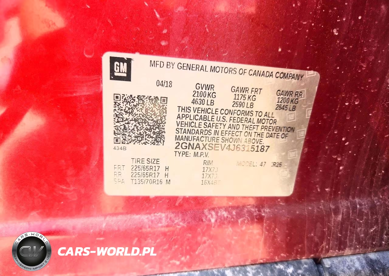 2018 Chevrolet Equinox Lt VIN:2GNAXSEV4J6315187 - 13