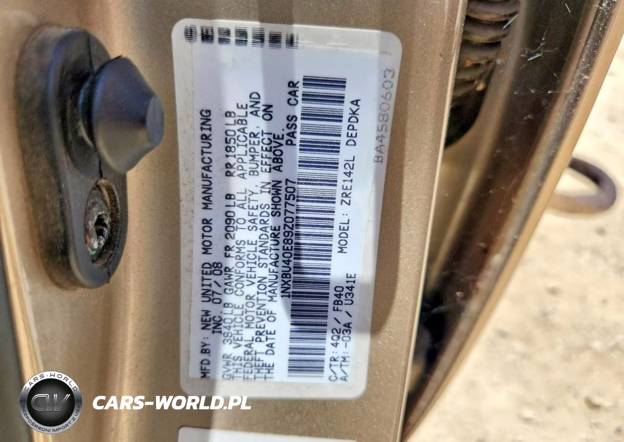 2009 Toyota Corolla Le VIN:1NXBU40E89Z077507 - 12