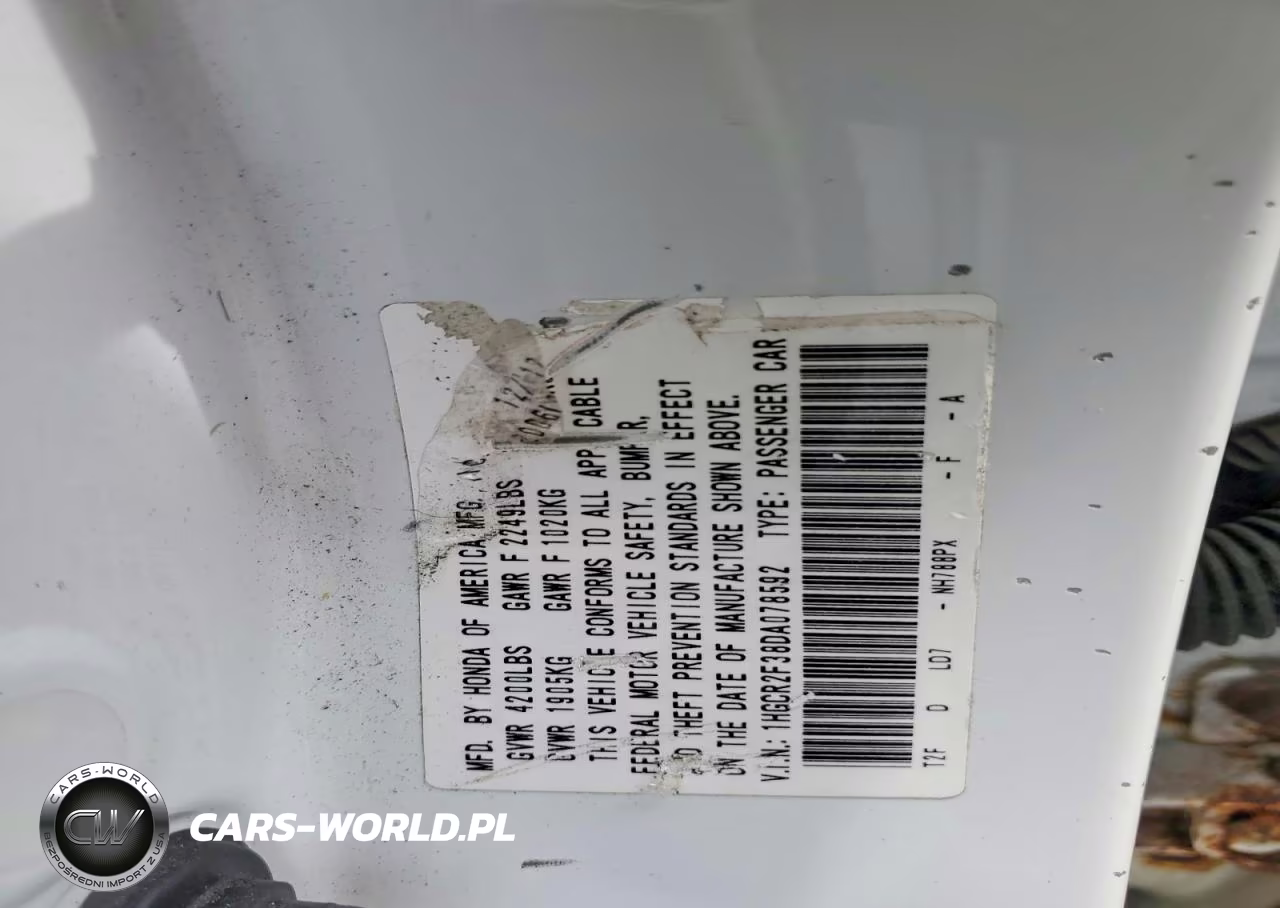 2013 Honda Accord Lx VIN:1HGCR2F38DA078592 - 12