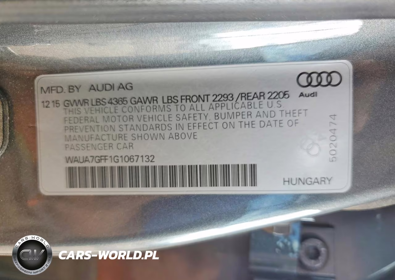 2016 Audi A3 VIN:WAUA7GFF1G1067132 - 12