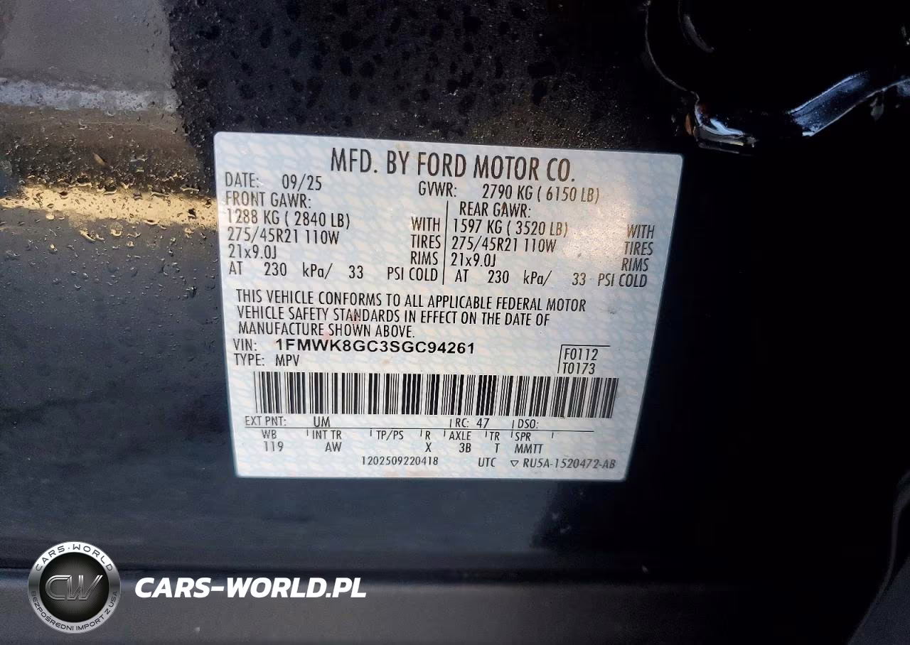 2025 Ford Explorer St VIN:1FMWK8GC3SGC94261 - 13