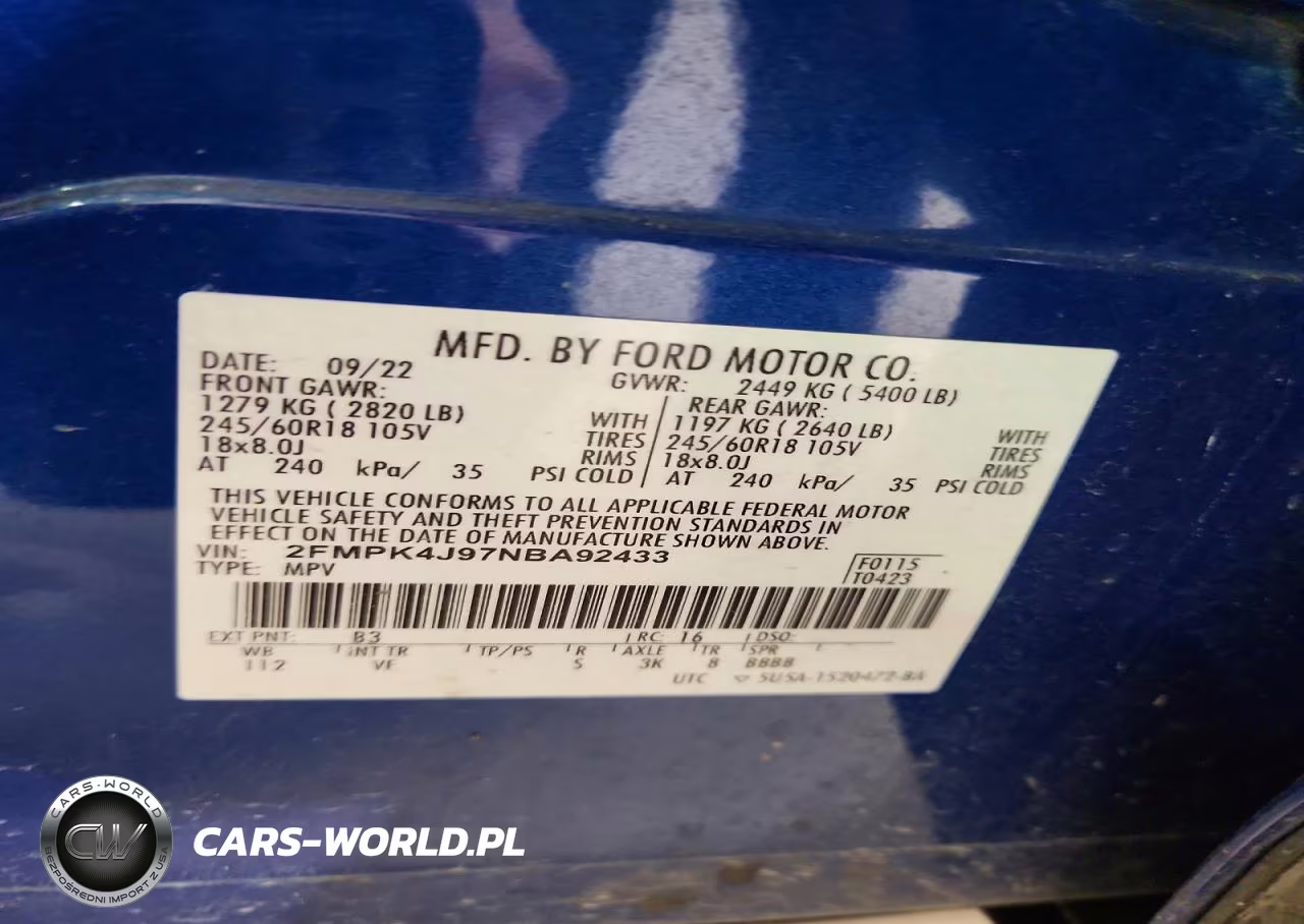 2022 Ford Edge Sel VIN:2FMPK4J97NBA92433 - 13