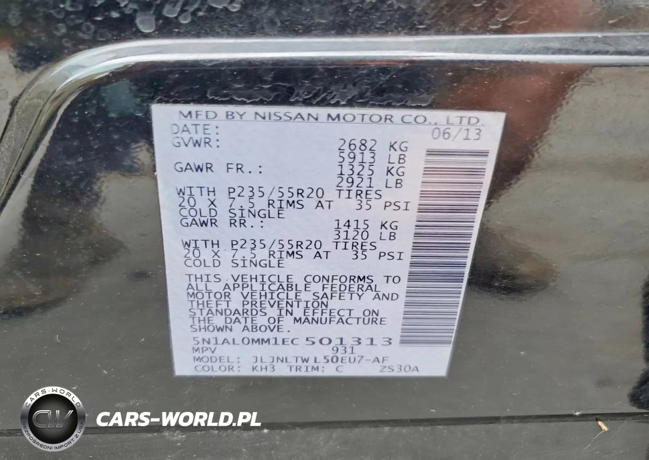 2014 Infiniti Qx60 Base VIN:5N1AL0MM1EC501313 - 13