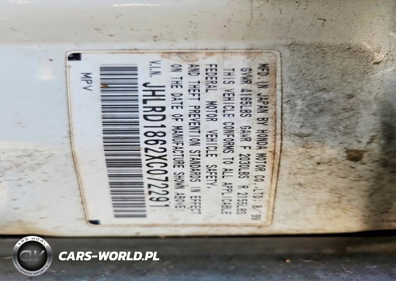 1999 Honda Cr-V Ex VIN:JHLRD1862XC072291 - 12