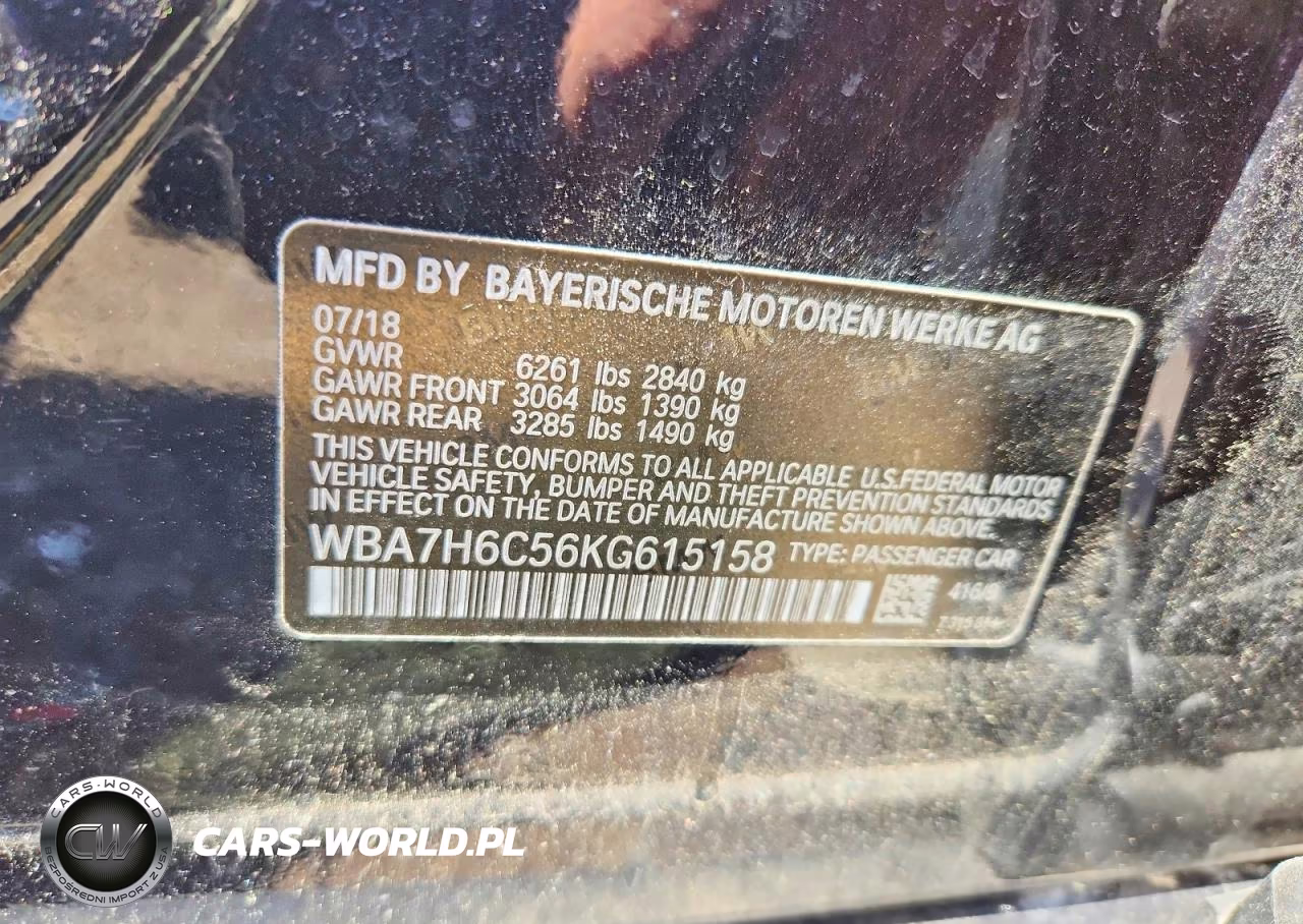 2019 BMW M760 Xi VIN:WBA7H6C56KG615158 - 12