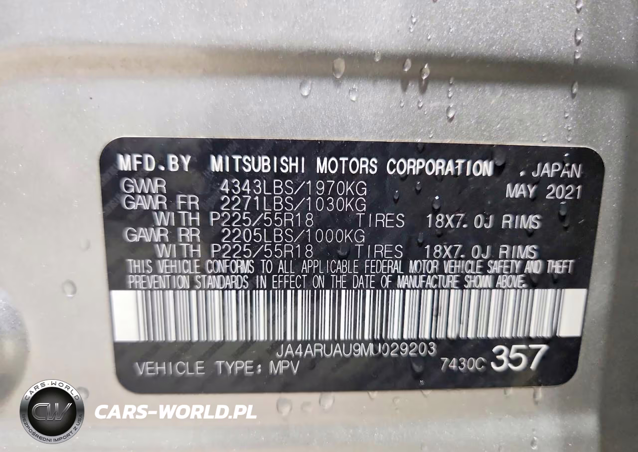 2021 Mitsubishi Outlander Sport Es VIN:JA4ARUAU9MU029203 - 14