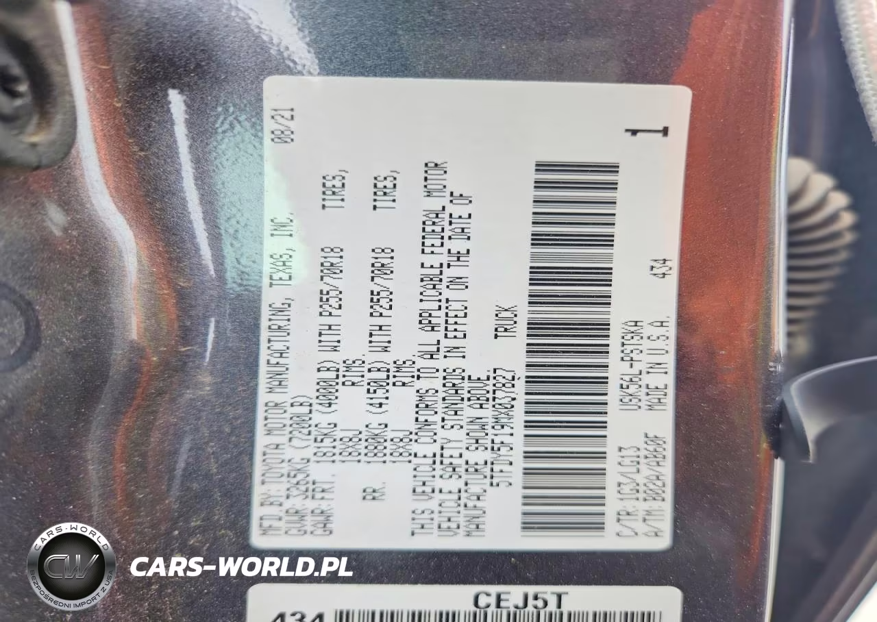 2021 Toyota Tundra Sr5 VIN:5TFDY5F19MX037827 - 12