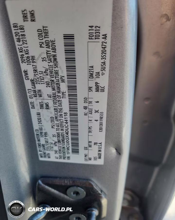 2013 Ford Escape VIN:1FMCU0GX4DUC44118 - 13