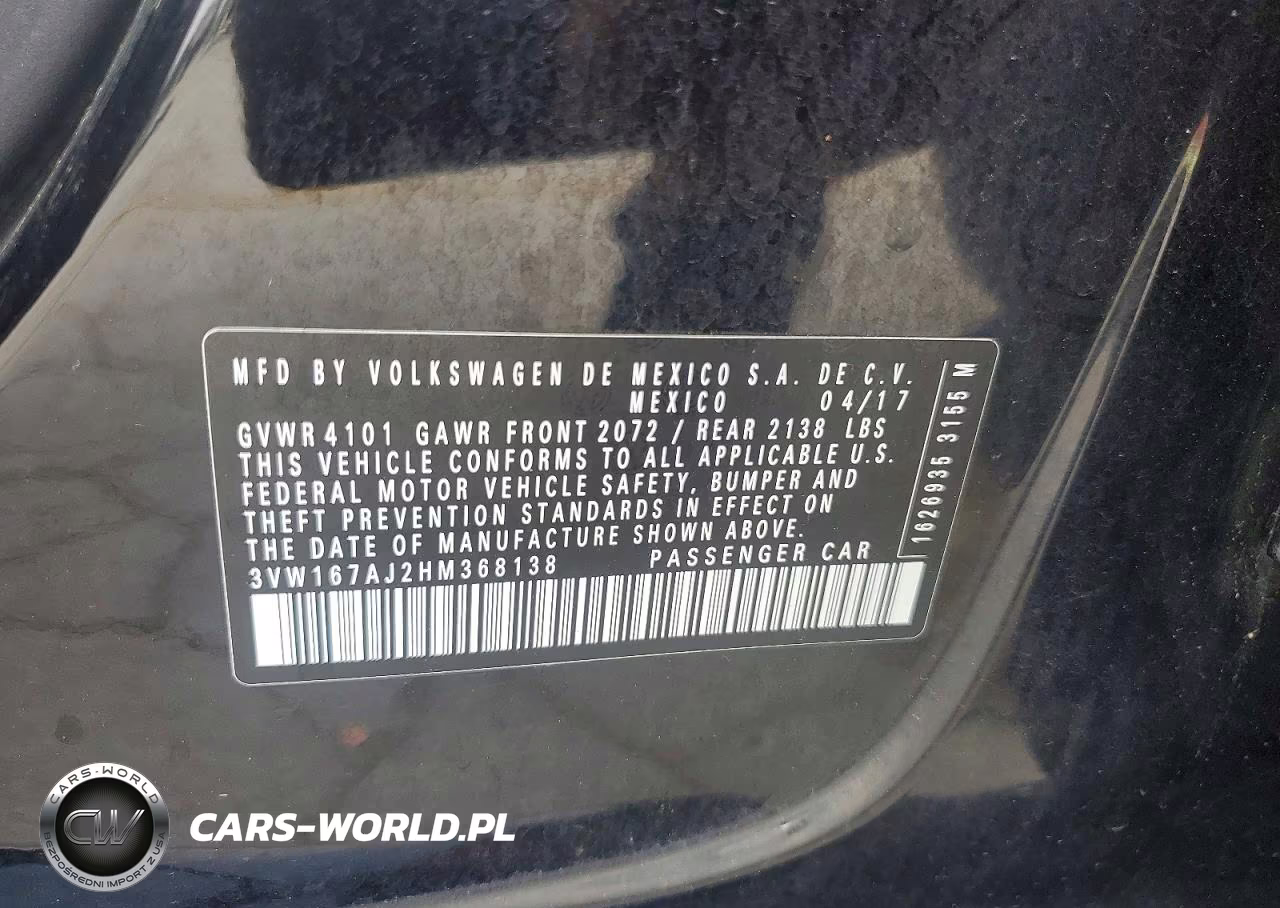2017 Volkswagen Jetta S VIN:3VW167AJ2HM368138 - 12