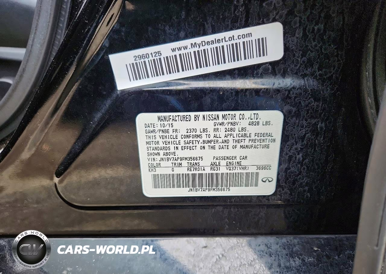 2015 Infiniti Q50 Premium VIN:JN1BV7AP9FM356675 - 12