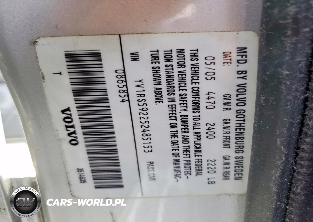2005 Volvo S60 2.5T VIN:YV1RS592252485153 - 12