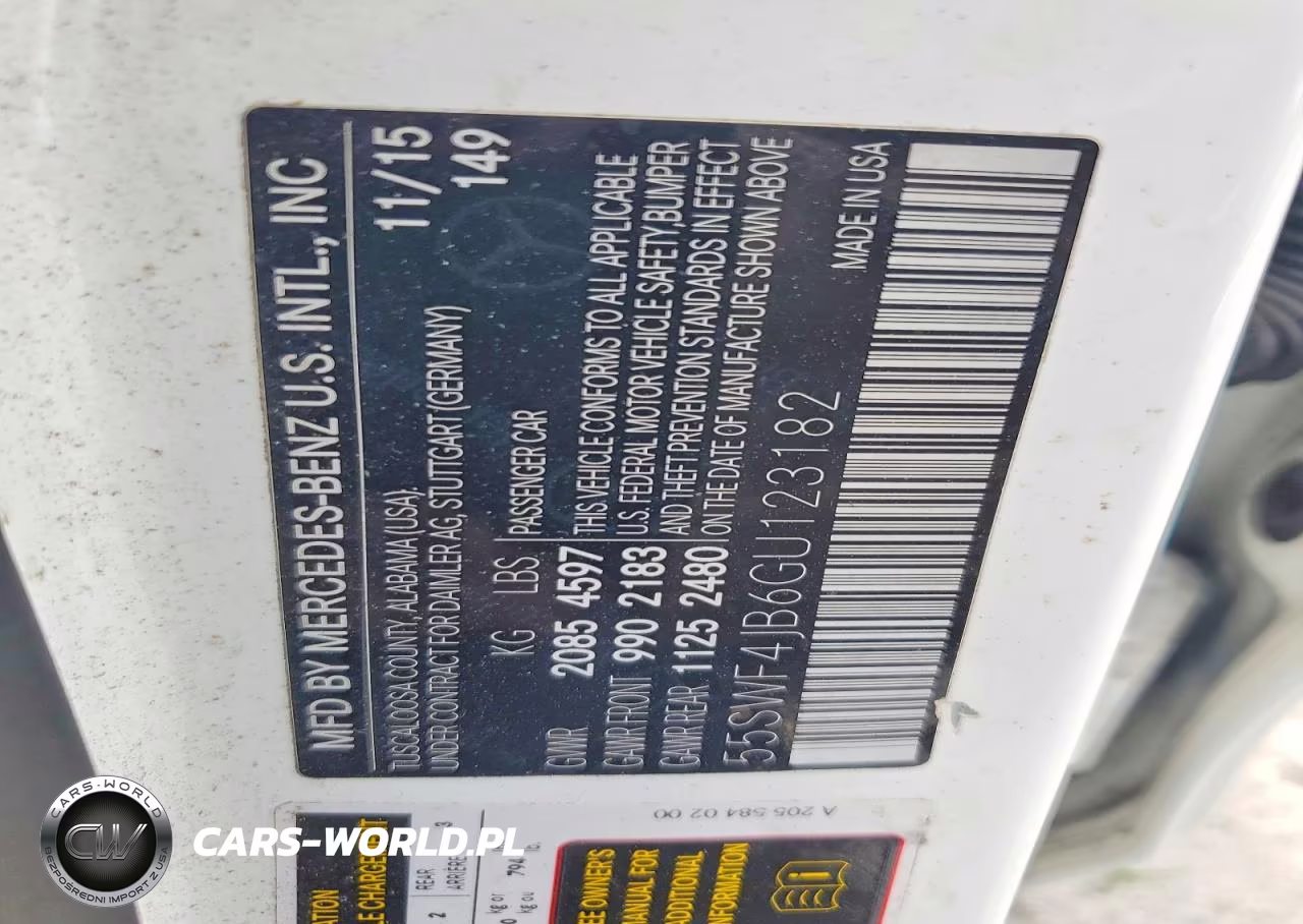 2016 Mercedes-Benz C 300 VIN:55SWF4JB6GU123182 - 12