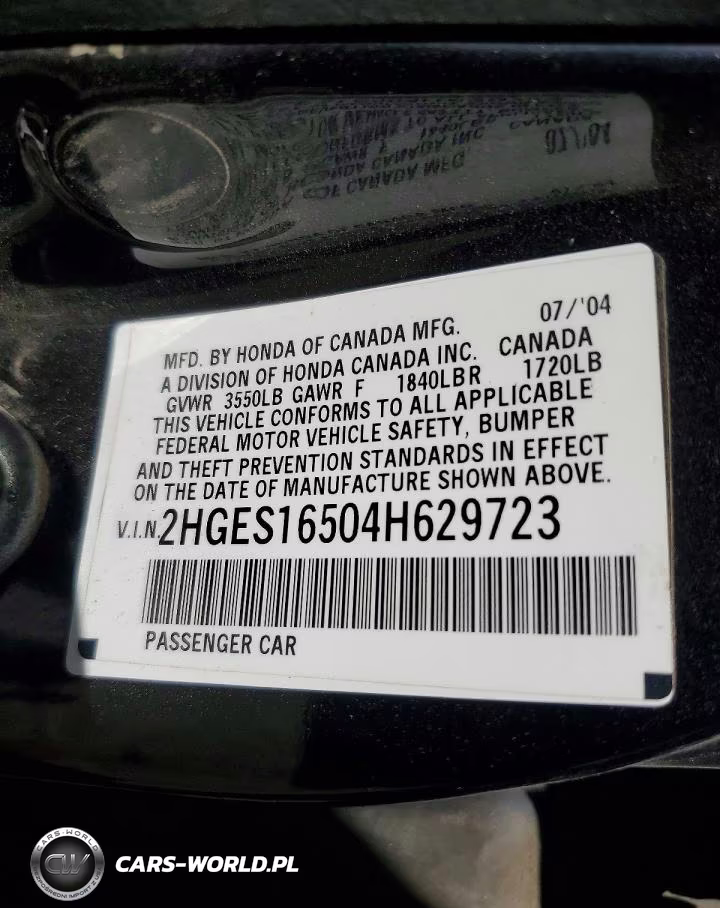 2004 Honda Civic Lx VIN:2HGES16504H629723 - 12