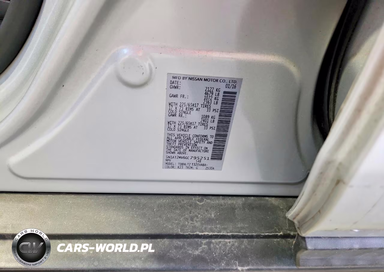 2016 Nissan Rogue Sv VIN:5N1AT2MV6GC795251 - 14