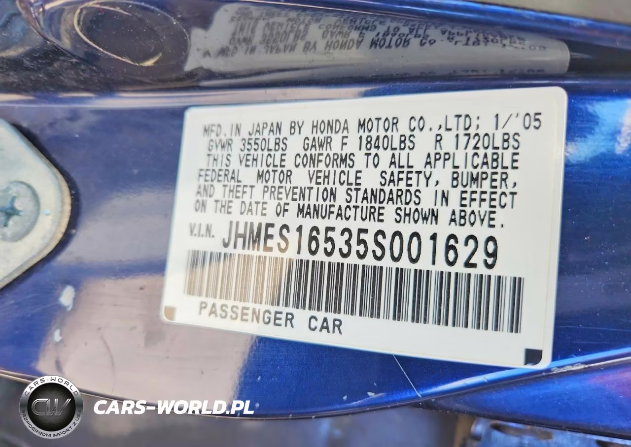 2005 Honda Civic Lx VIN:JHMES16535S001629 - 12