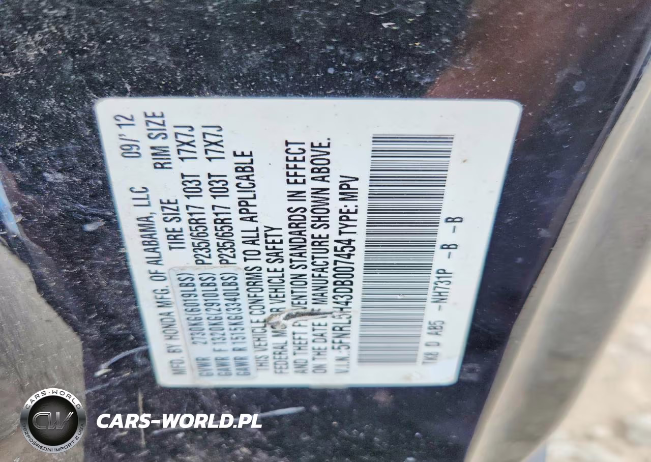 2013 Honda Odyssey Ex VIN:5FNRL5H43DB007454 - 13