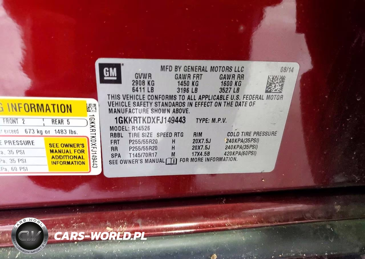 2015 GMC Acadia Denali VIN:1GKKRTKDXFJ149443 - 13