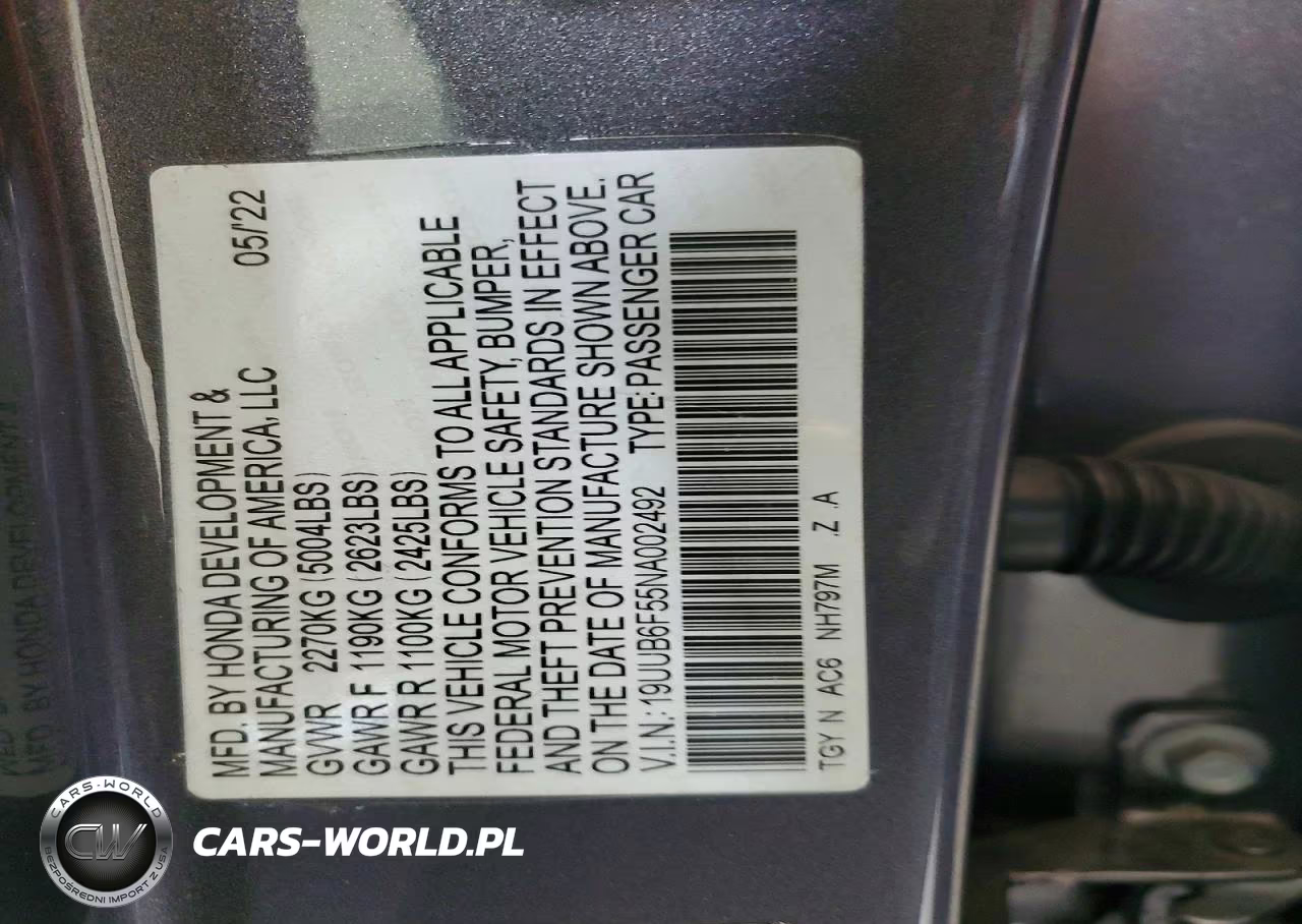 2022 Acura Tlx Tech A VIN:19UUB6F55NA002492 - 12