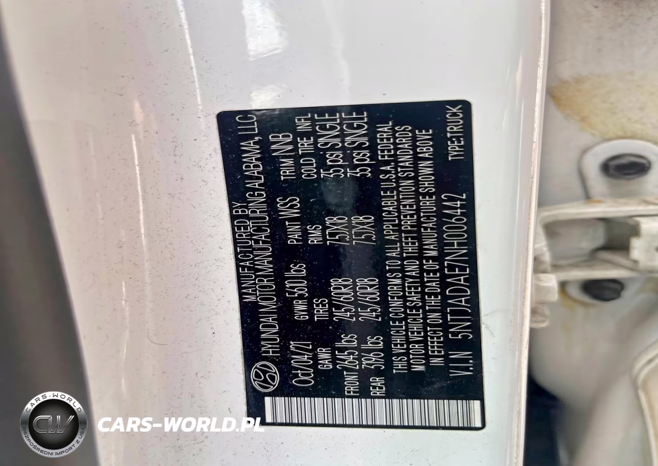 2022 Hyundai Santa Cruz Se VIN:5NTJADAE7NH006442 - 11