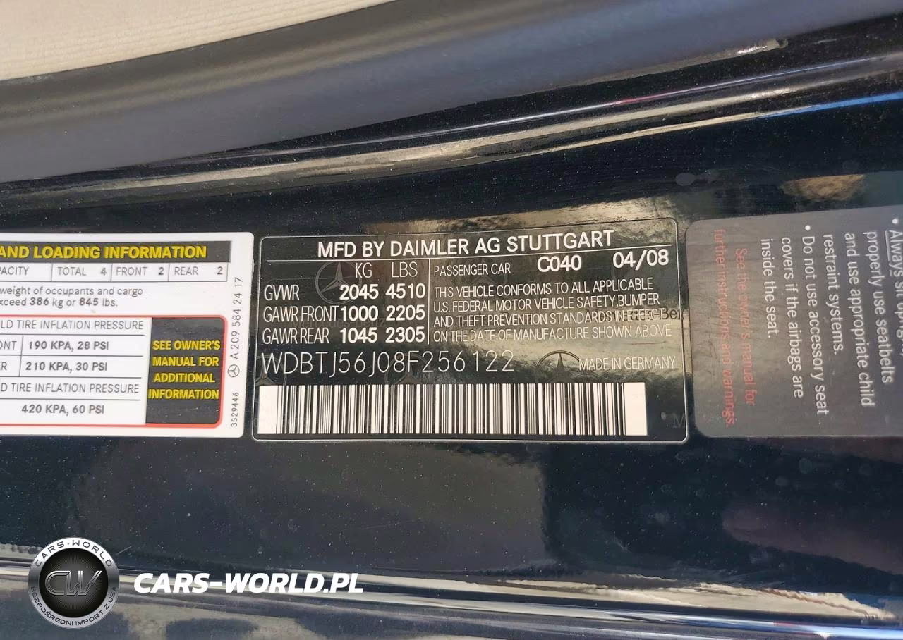2008 Mercedes-Benz Clk 350 VIN:WDBTJ56J08F256122 - 12