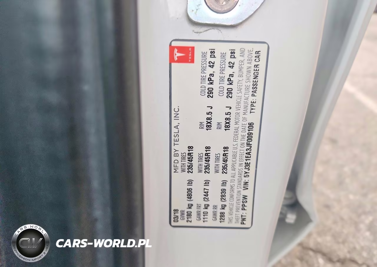 2018 Tesla Model 3 VIN:5YJ3E1EA3JF009106 - 13