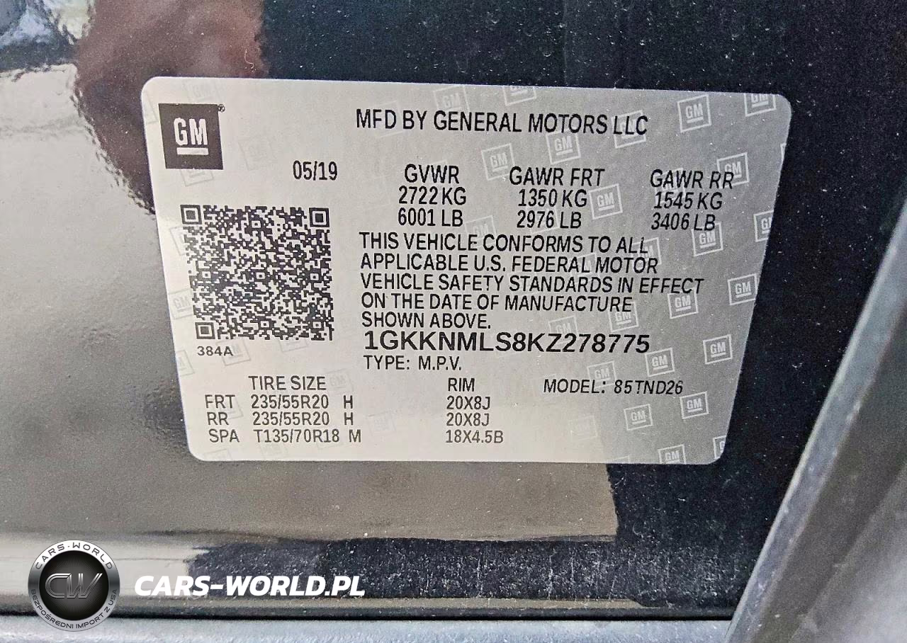 2019 GMC Acadia Slt-1 VIN:1GKKNMLS8KZ278775 - 13