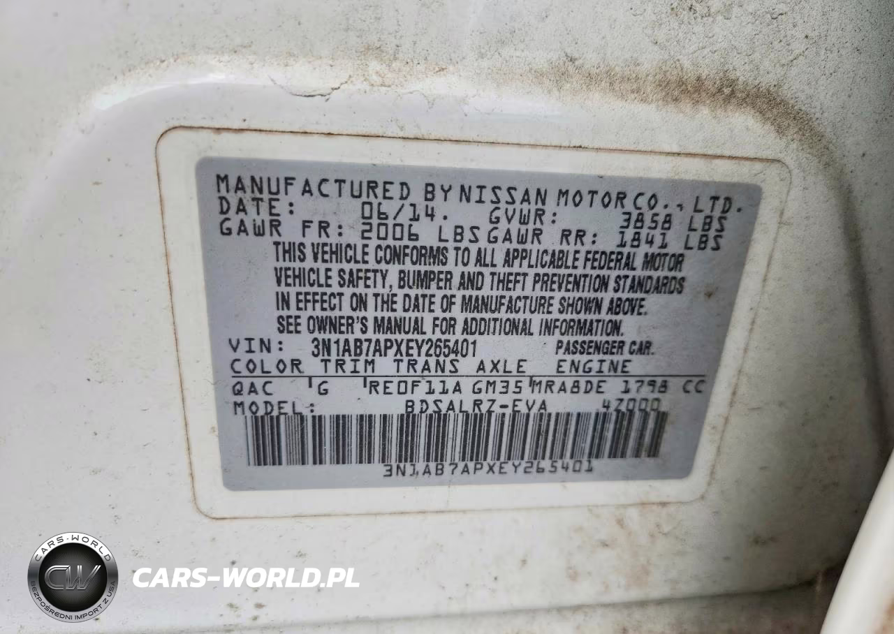 2014 Nissan Sentra Sr VIN:3N1AB7APXEY265401 - 12