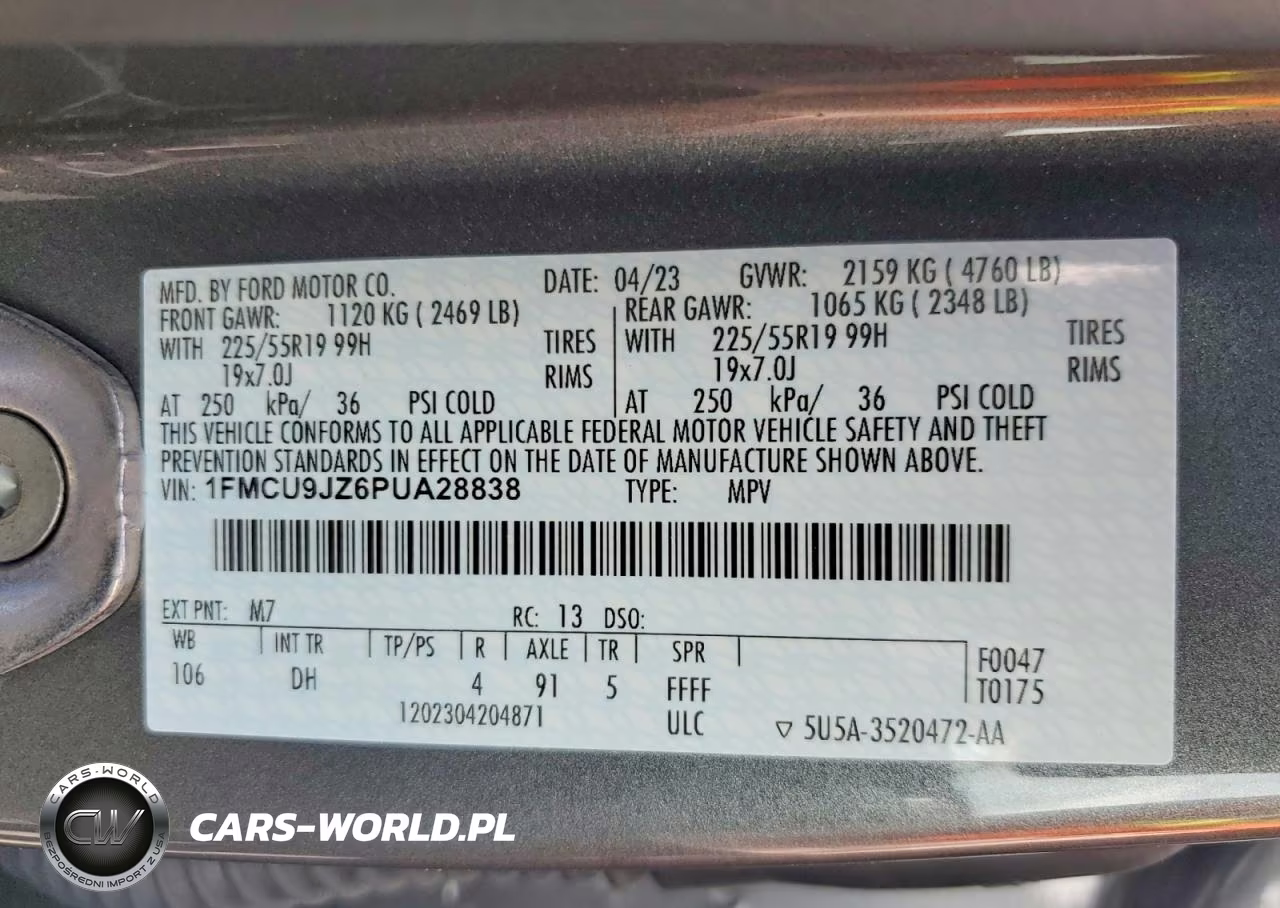2023 Ford Escape VIN:1FMCU9JZ6PUA28838 - 13