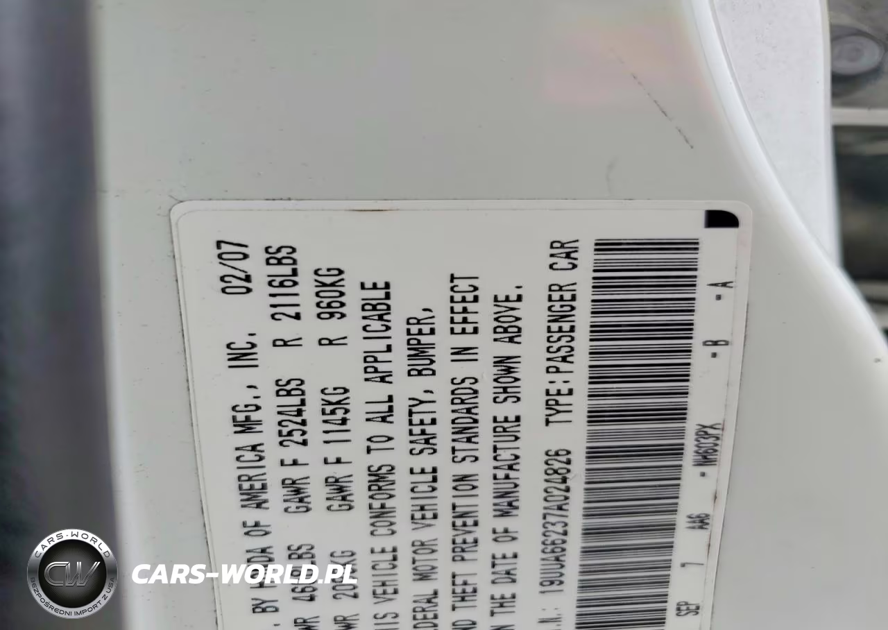 ACURA TL VIN:19UUA66237A024826 - 12
