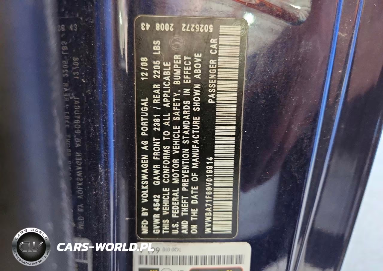 2009 Volkswagen Eos Turbo VIN:WVWBA71F69V019914 - 12